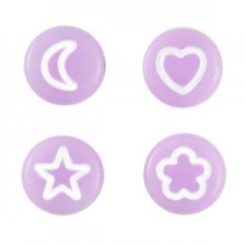 Acrylic beads Icon mix Lilac purple